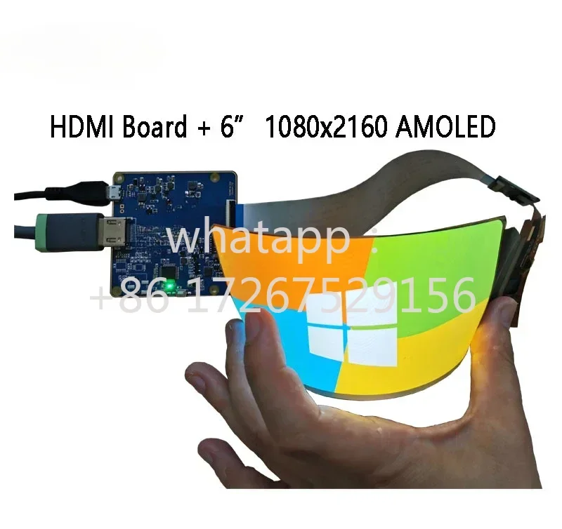 CONFU HDMII Board BOE 6 inches 1080x2160 Flexible Foldble Bendable Rollable AMOLED Display Screen Panel OLED Automotive China