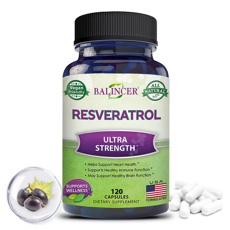 Balincer Resveratrol Capsules Support Cardiovascular Health, Antioxidants, Improve Immunity, and Promote Smooth Skin