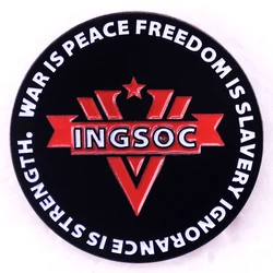 War Is Peace Freedom Is Slavery Ignorance Is Strength Badge Dystopian Fiction 1984 Enamel Pins Brooch Jewelry Accessories