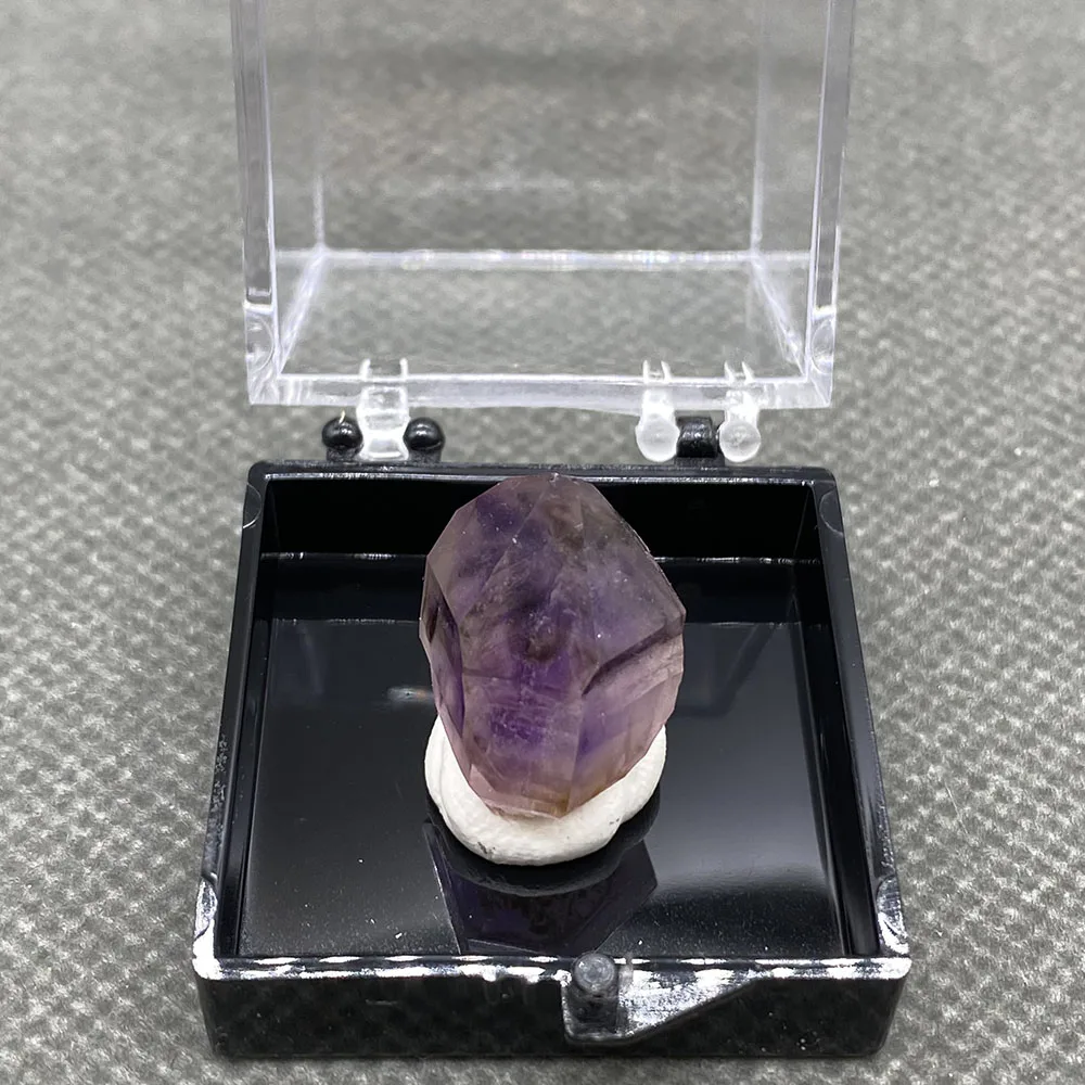 Cristal de cura mineral natural, 100% natural, phantom, ametista, quartzo áspero, tamanho da caixa