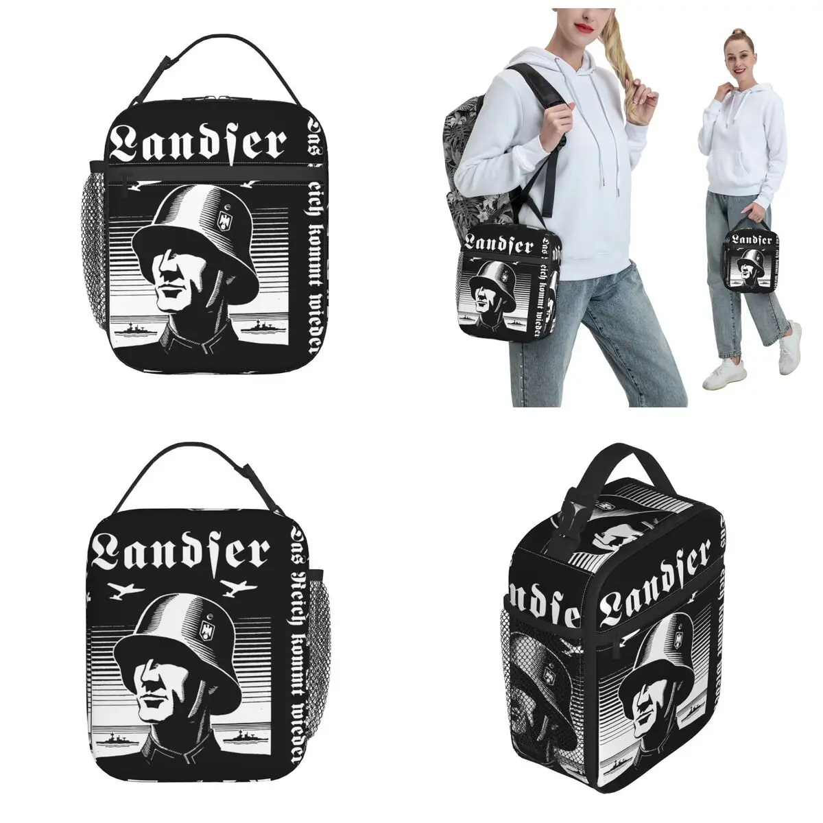 Das Reich Kommt Wieder Insulated Lunch Bag For Office Landser Rock Band Storage Food Boxes Portable Thermal Cooler Lunch Boxes