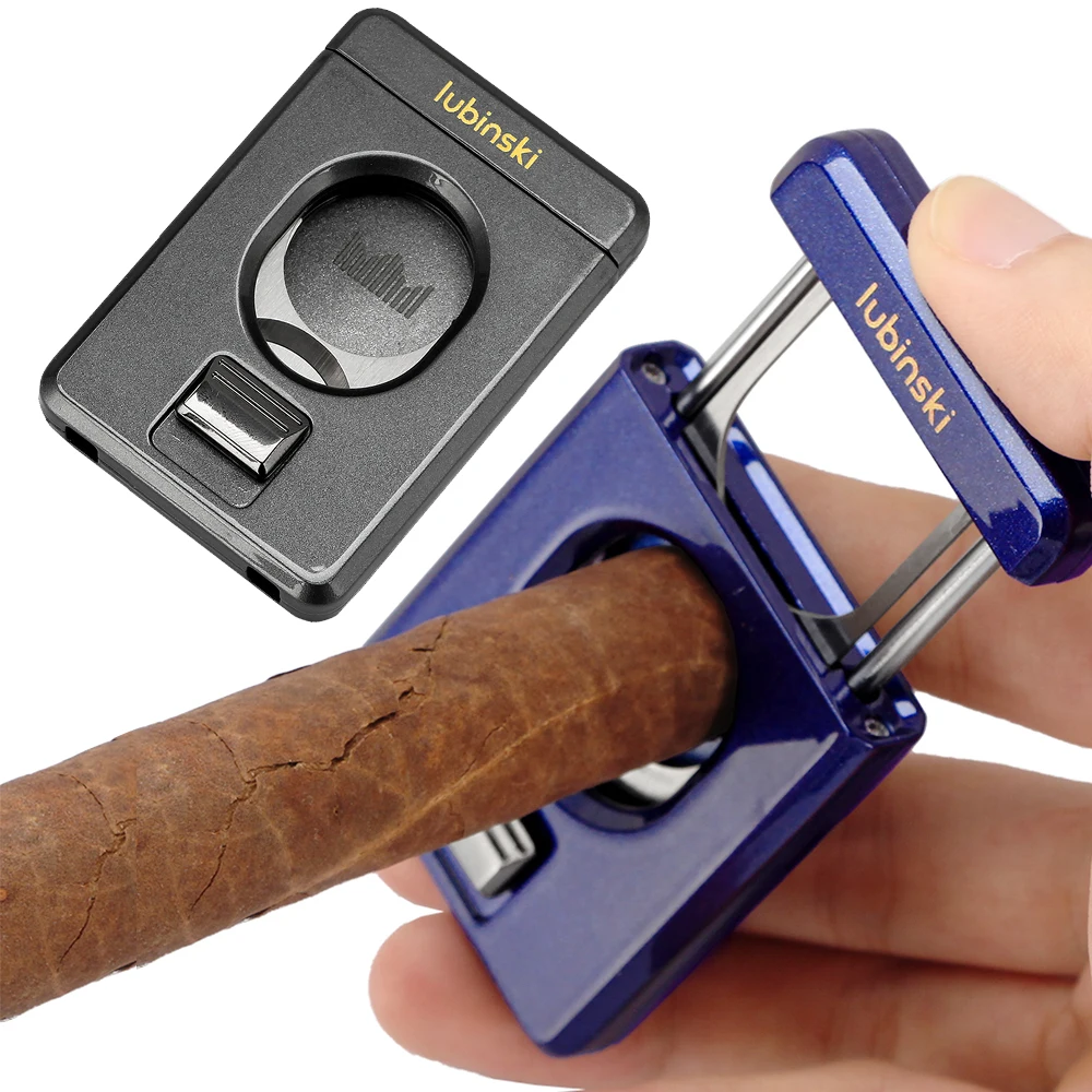 

LUBINSKI Cutter Cigar Guillotine Metal Big Diameter Cutting Cigar Accessories Tool Portable With Gift Box