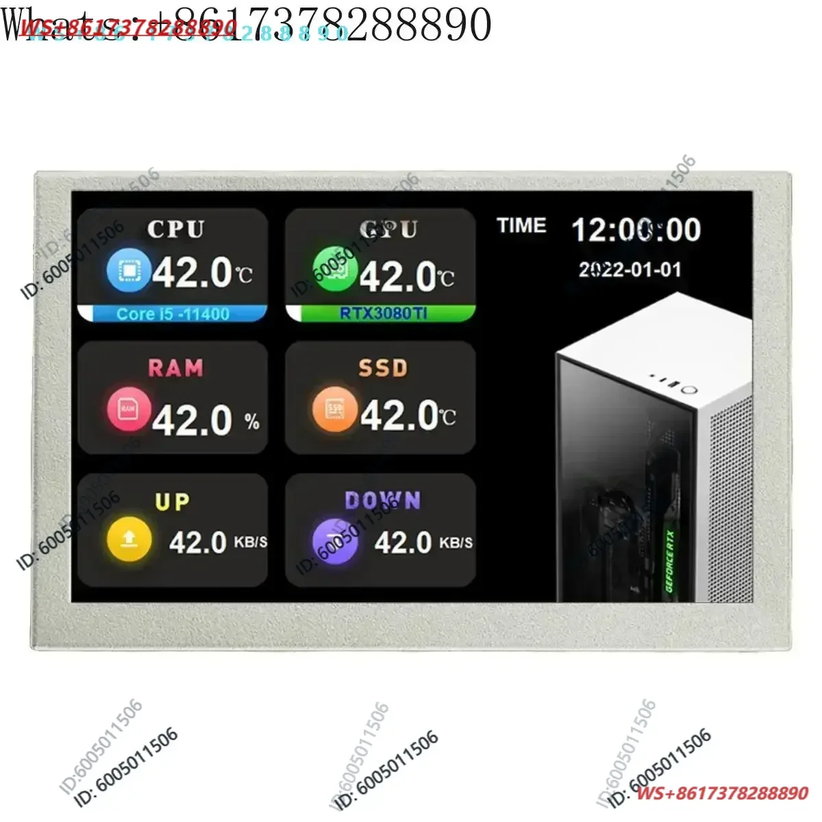 Computer secondary screen 5-inch IPS TYPEC secondary screen main case computer monitoring USB secondary screen AI free