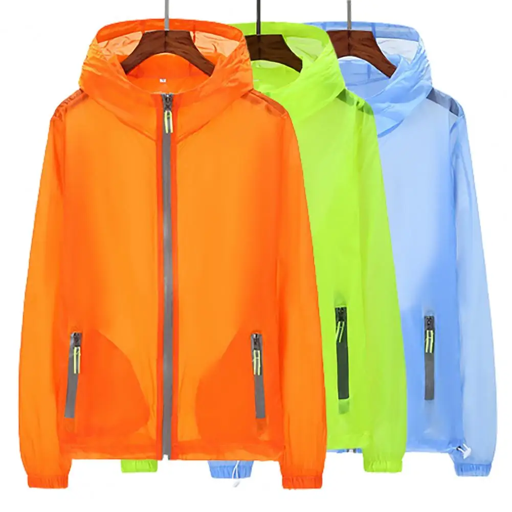 Summer skin Coats Men Ultra Light UV Sun Protection Big Size Hooded Windbreaker Jacket Men Striped Casual Outwear