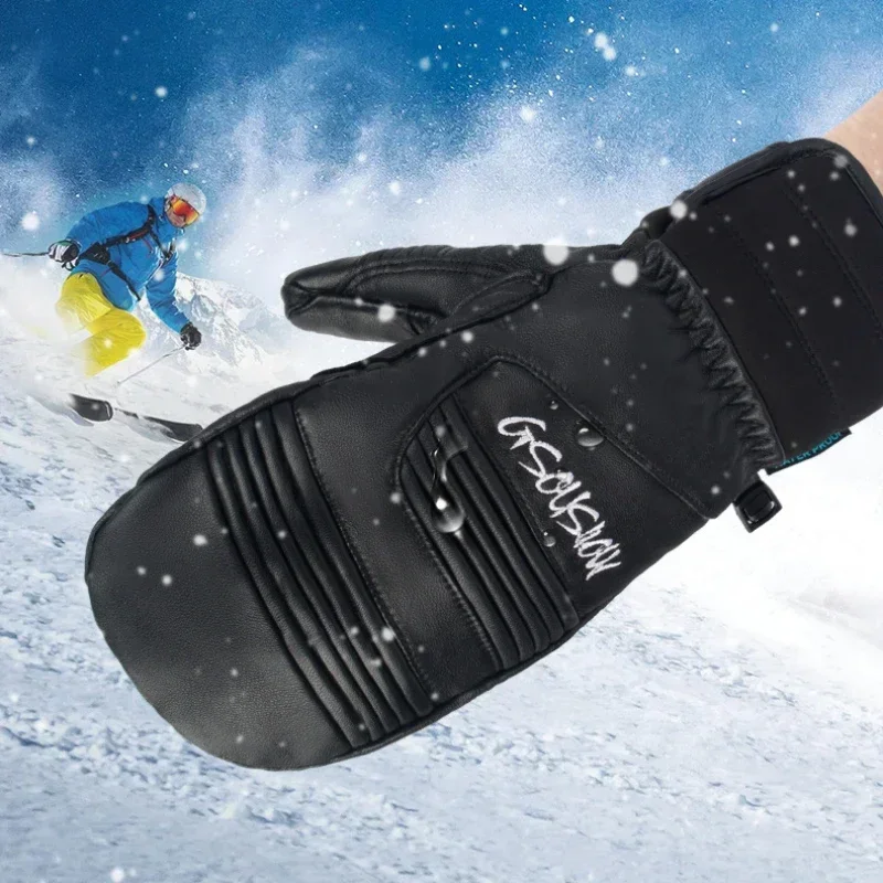 2025 Sport Warme Handschoenen Beschermende Winter Volwassen Katoen Skiën Sneeuwwanten Vrouw Man Waterdicht Winddicht Snowboardhandschoenen