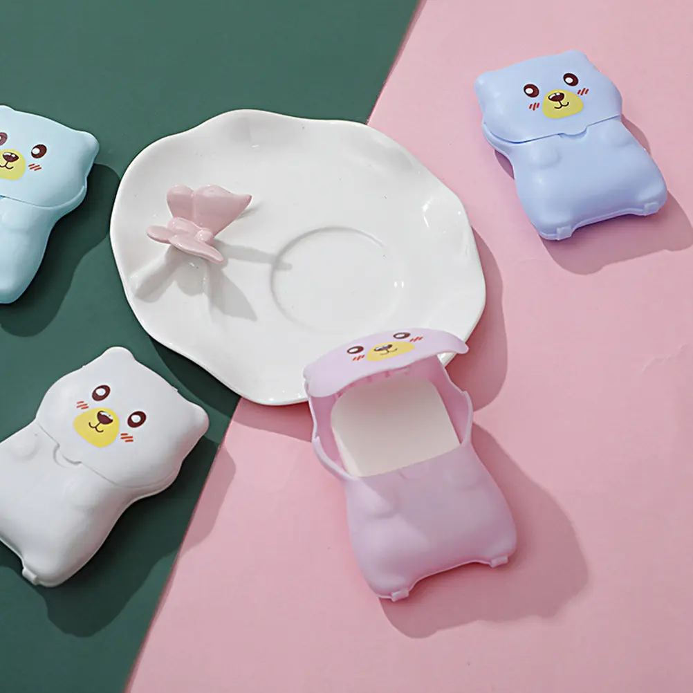 

6 наборов мыльных листов в коробке для путешествий, портативные мыльные пластинки в индивидуальной упаковке для мытья рук, тела и одежды, дорожные мыльные листы