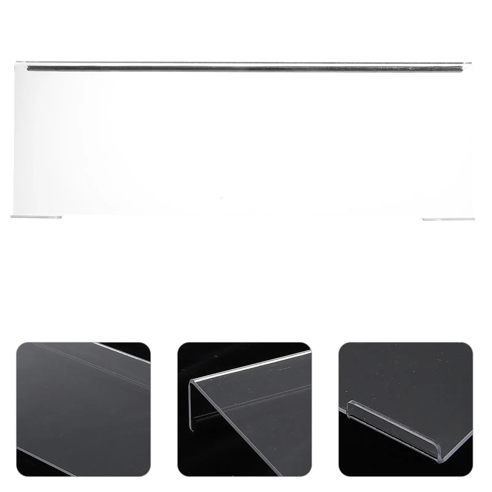 

Прозрачная акриловая подставка для клавиатуры с низким передним бортиком, подходит для большинства клавиатур, держатель для клавиатуры на стол, эргономичная подставка для набора текста