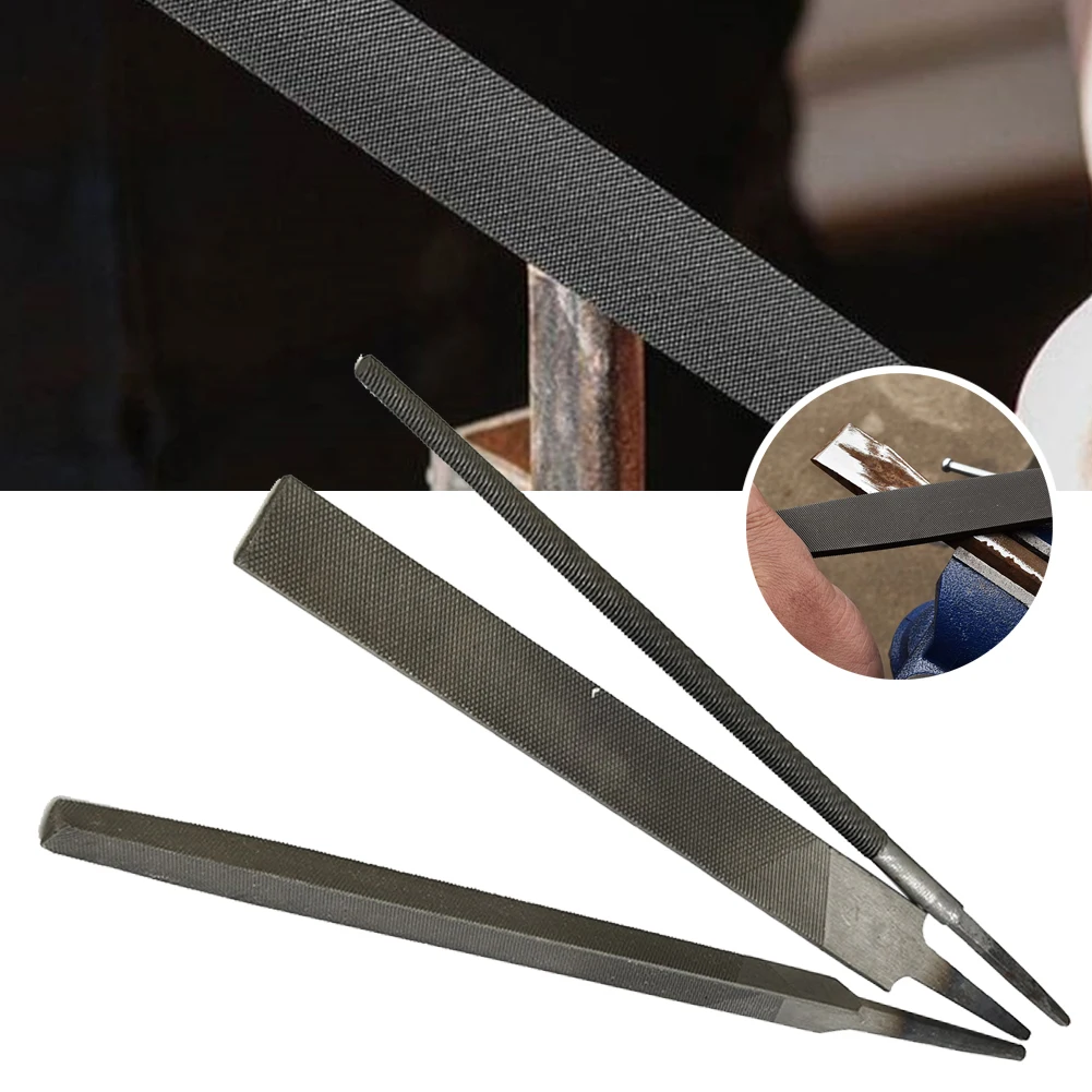 3pcs 6Inch 150mm  Industrial Steel Files Set Flat/Round/Triangle/Square For Metalworking Woodworking Steel Rasp File Accessory