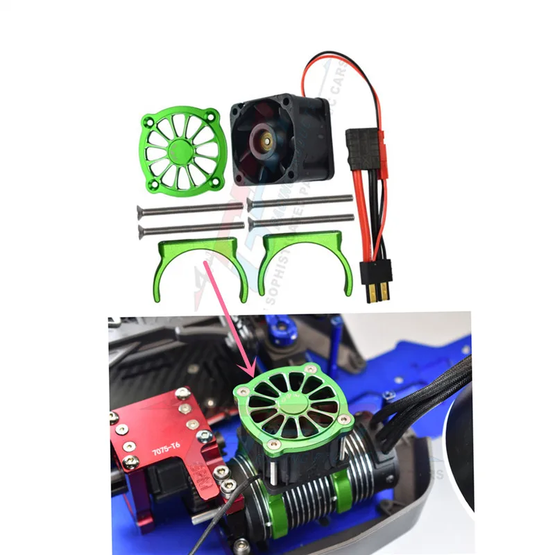 

GPM SLE018FANA Radiator With Fan For TRAXXAS 1/8 4WD SLEDGE Monster Truck-95076-4