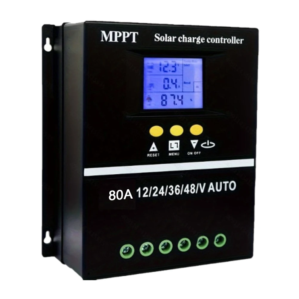 100A/80A/60A MPPT Solar Panel Battery Intelligent Regulator With LCD Display 12V/24V/36V/48V Solar Panel Regulator Timer Setting