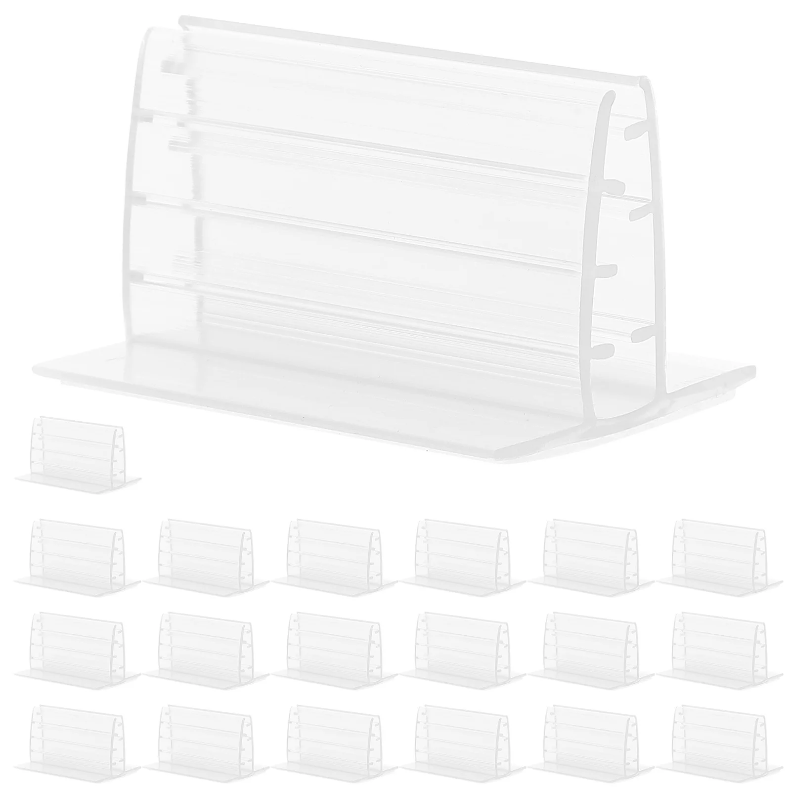 20 stuks paneelhouders zelfklevende kleine niesbeschermer tekenhouders voor kaarten foto's naamplaatjes tafelnummers beschermbordhouder