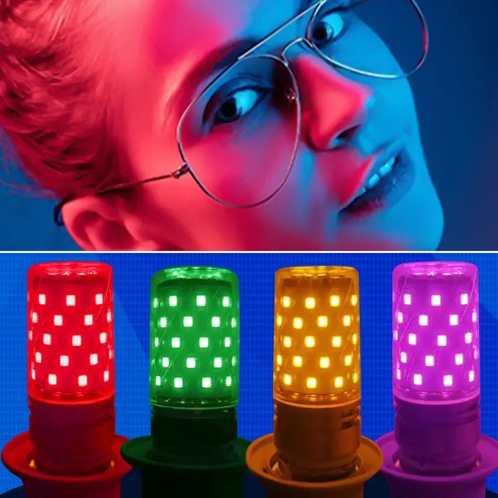 

E14 E27 Screw Base LED Corn colorful Light Bulbs 85-265V colorful LED Lamp Bulb aluminum No Flicker Corn Lamp Home Decoration