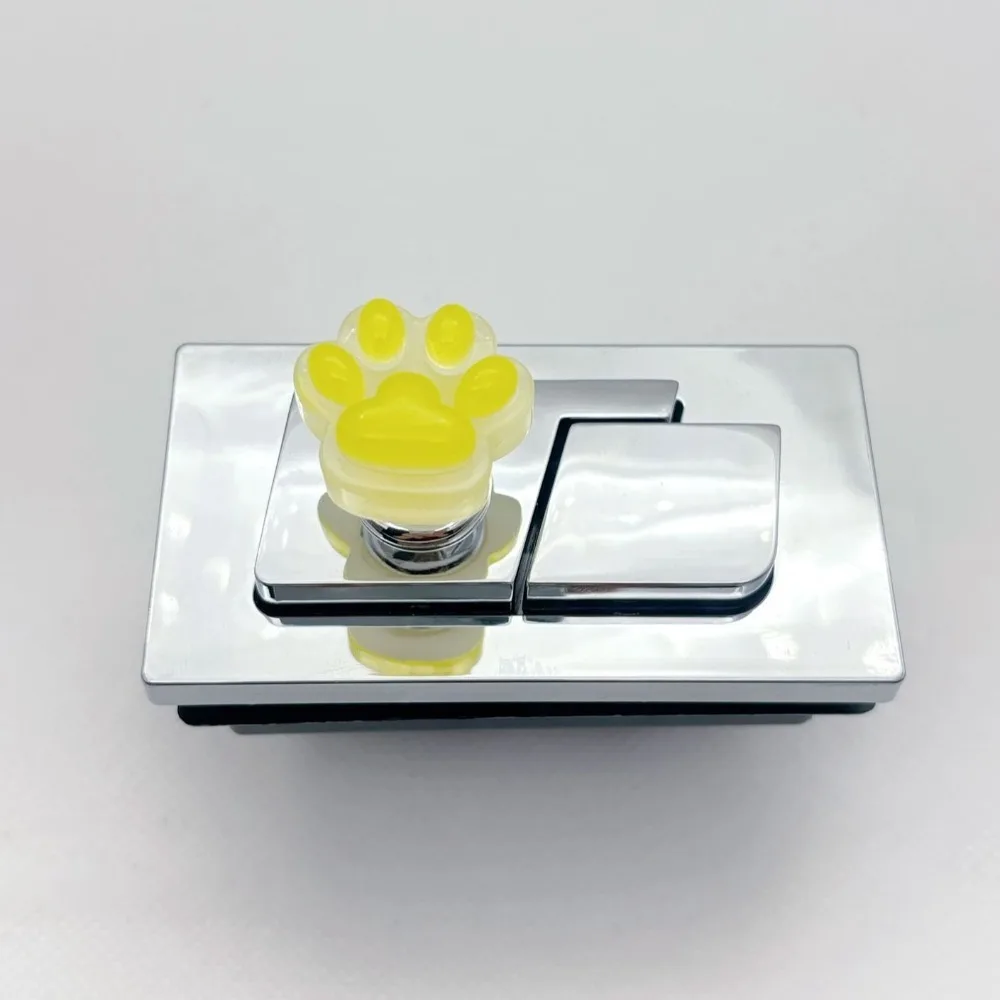 Creativo carino luminoso WC pressa zampa di gatto protezione per unghie pulsante WC interruttore a pressione pulsante di scarico dell'acqua del fumetto donne
