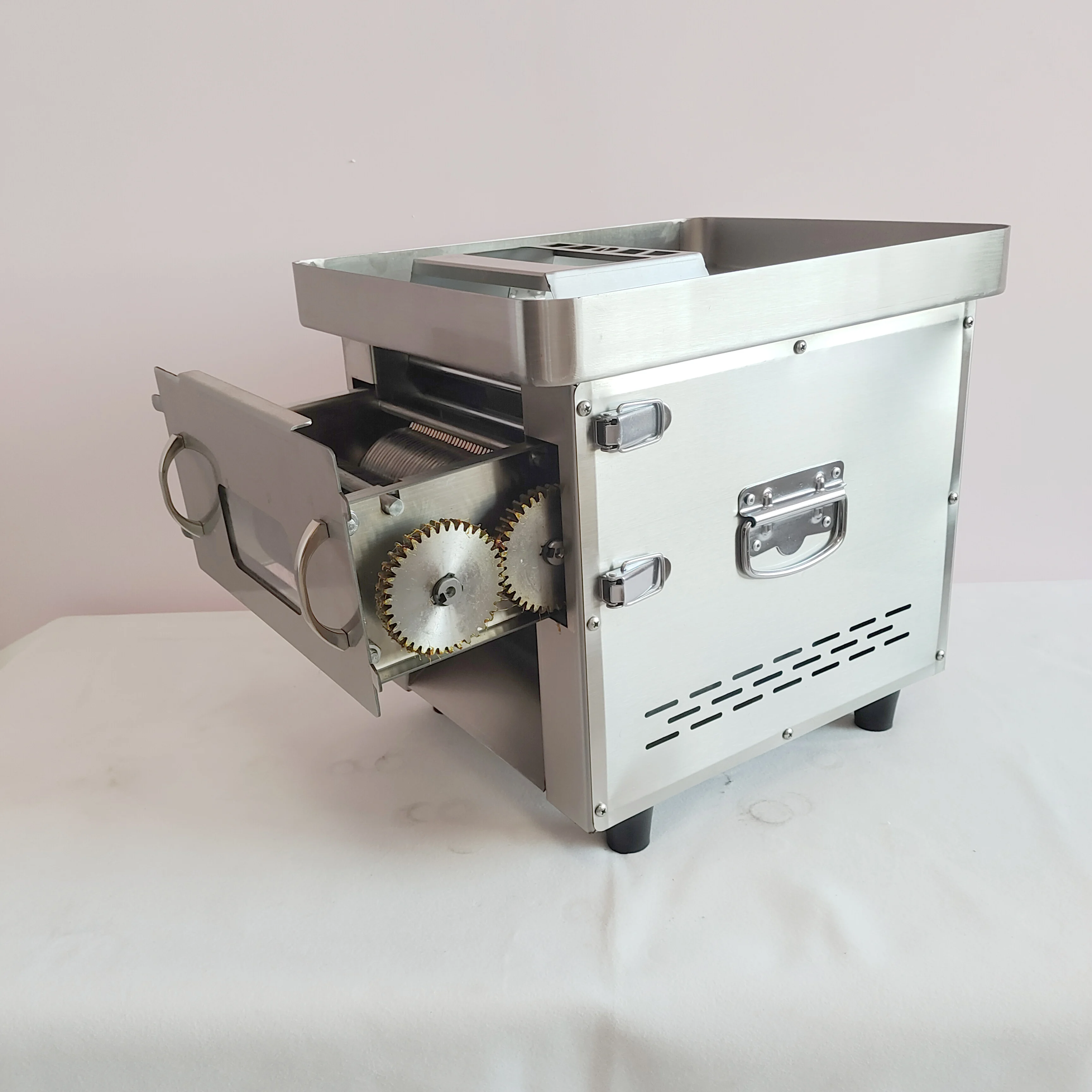 

Electric Meat Cutting Machine Professional Stainless Steel Industrial Meat Slicer 220V 110V Desktop Meat Cutter Slicer