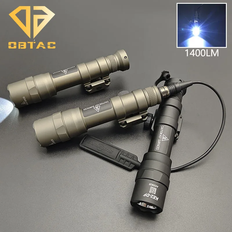 Airsoft Tactical Surefir M600 M600DF LED Scout Light High Power 1400 Lumen Weapon Flashlight Fit 20MM Rail Hunting Accessories