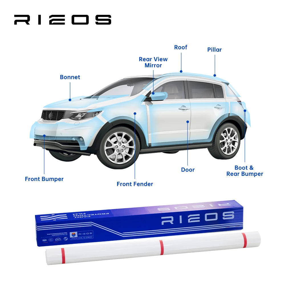 6.5mil Hydrophobic Self Healing Anti-Scratches Lubrizol PPF Film 1.52*15m Car Paint Protection Color Changing for Body