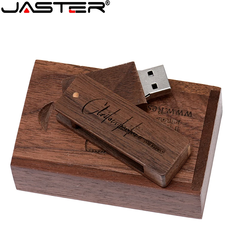 محرك أقراص فلاش USB 2.0 خشبي من JASTER محرك أقراص 64 جيجابايت 32 جيجابايت 16 جيجابايت هدية زفاف عصا ذاكرة شعار مخصص مجاني هدايا تصوير الزفاف