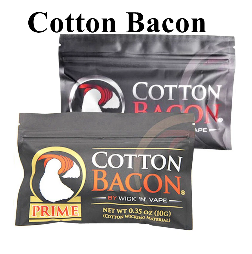 1 Bag, Bacon Oil Guide, Cotton Bacon Cotton Prime V2.0 Wick for Rebuildable RDA RBA DIY Cotton Heating Coil Wire
