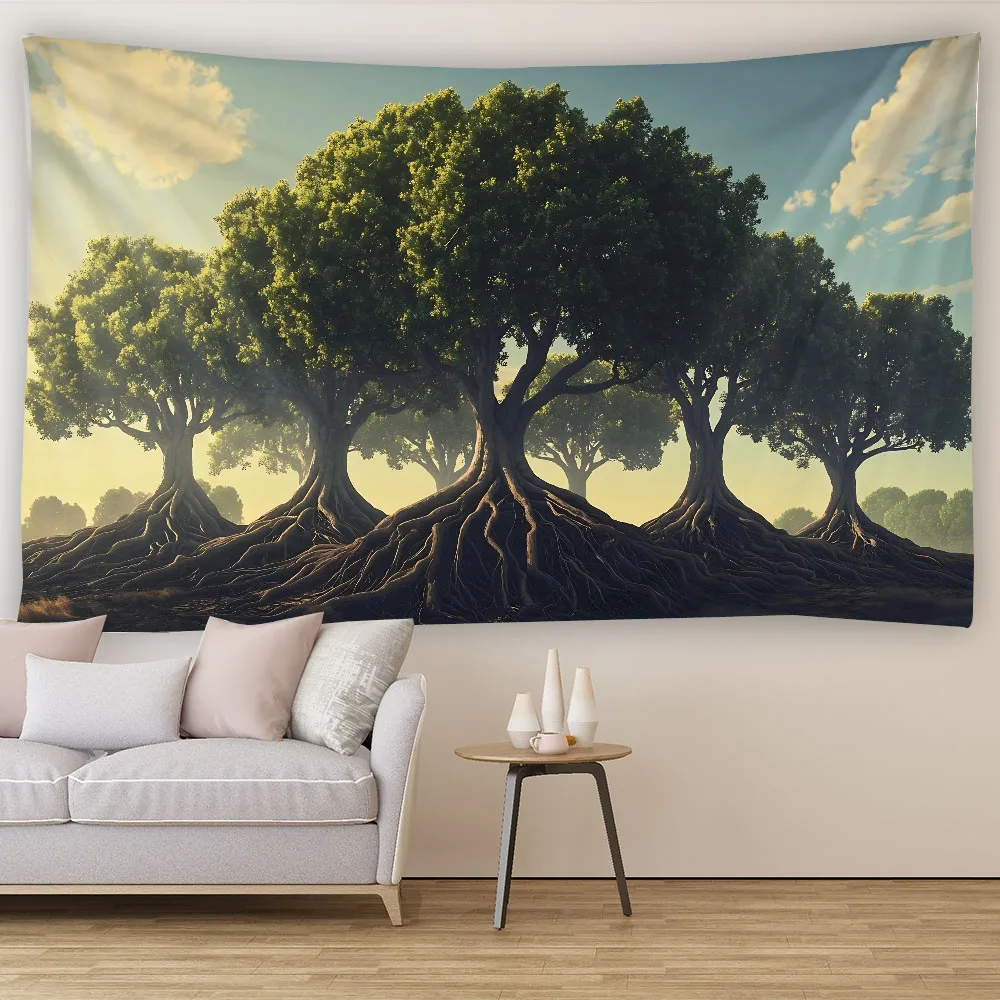 Tree of Life tapestry home wall decoration poster Bohemian style lightweight polyester fiber sofa bed sheet picnic tablecloth