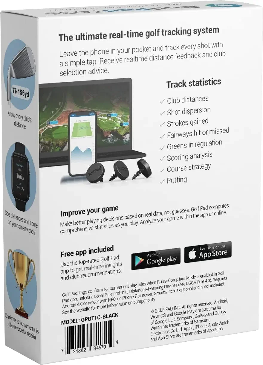 For Golf Pad TAGS® - Automatic Shot Tracking System for Android/iPhone.