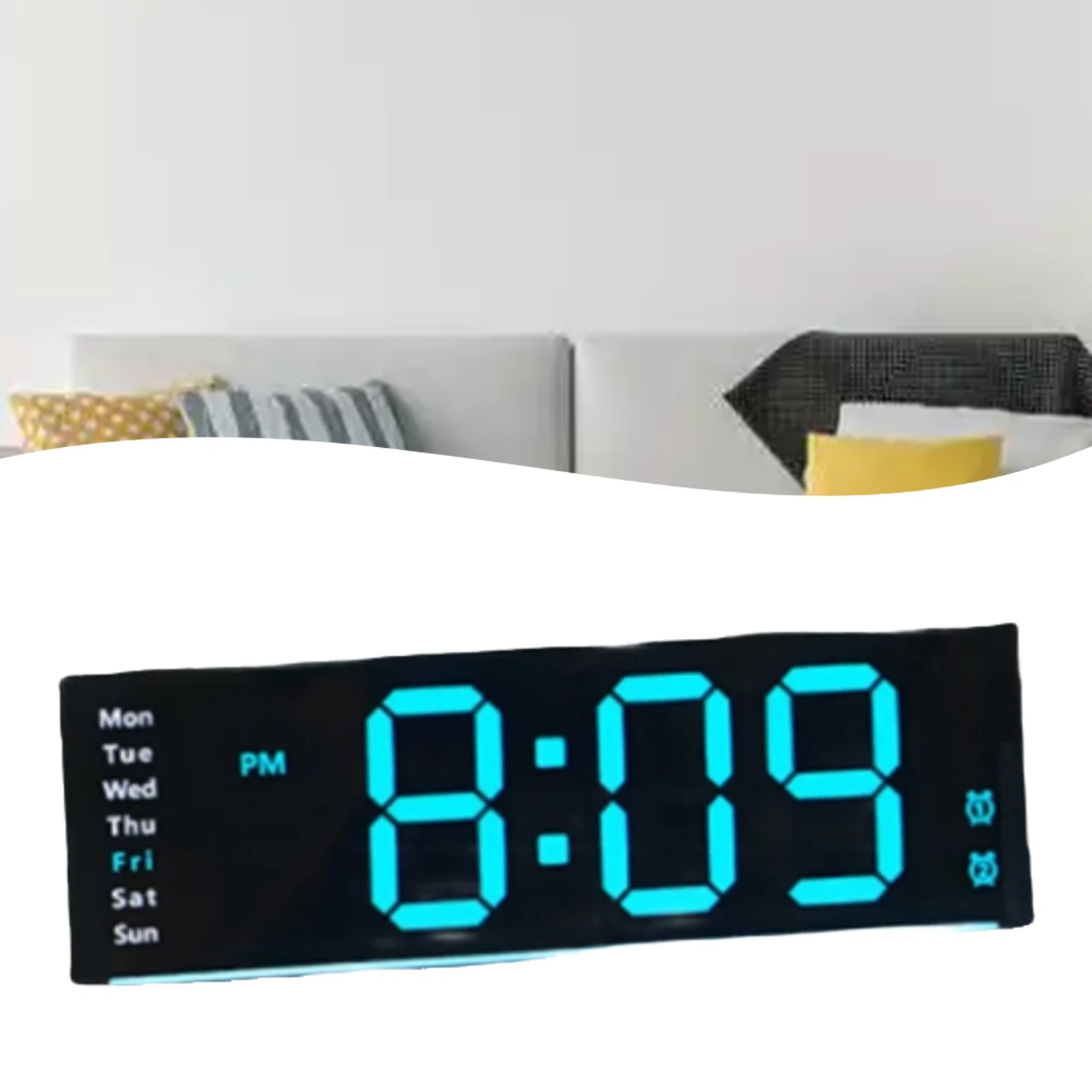 Voice Control Digital Alarm Clock Temperature Dual Alarm Snooze Desktop Table Clock Night Mode 12/24H LED Clock Watch Desk