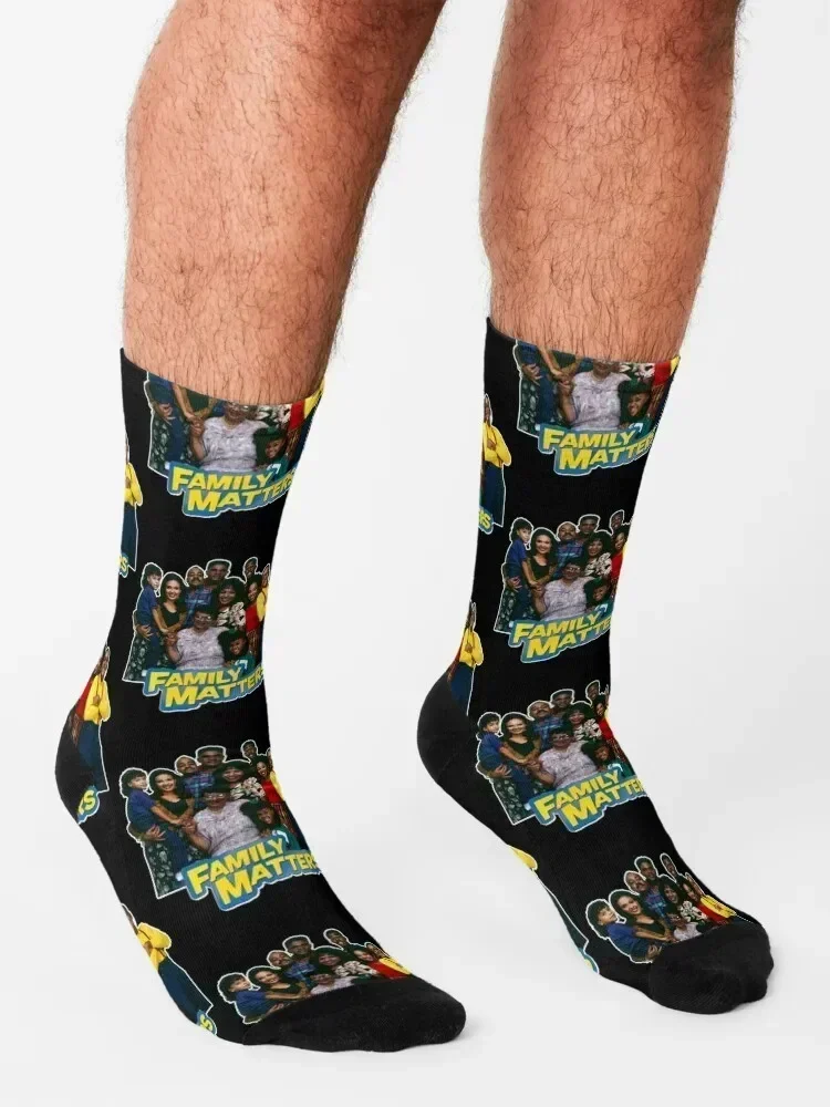 Family Matters T-ShirtFamily Matters Socks winter gifts funny gifts Wholesale hiking Girl'S Socks Men's