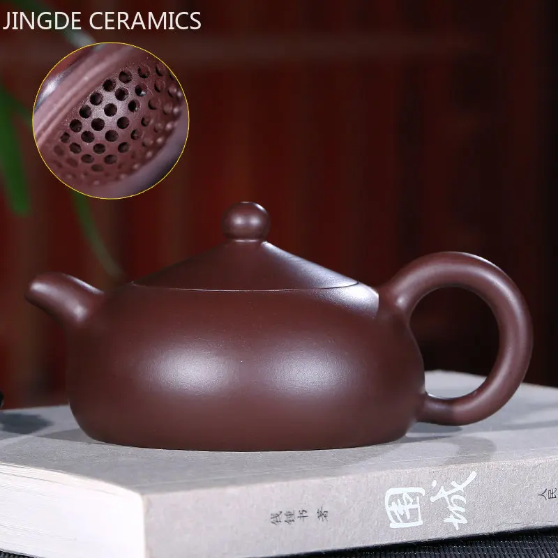 

150ml Tradition Yixing Purple Clay Tea Pot Handmade Beauty Kettle Raw Ore Ball Hole Filter Teapot Chinese Zisha Tea Infuser