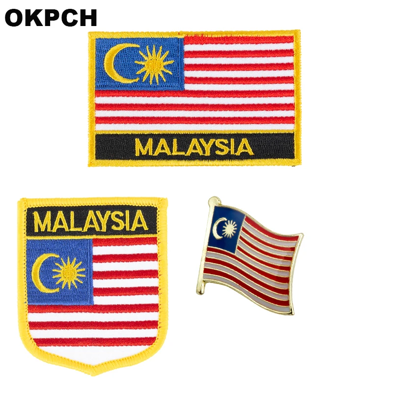 Golf Equipment Malaysia - Aufnäher mit Malaysia-Nationalflagge, bestickt, zum Aufbügeln