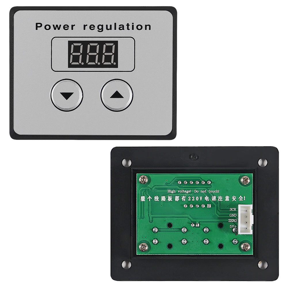 AC 220V 80A 10000W High Power Digital SCR PWM Motor Speed Controller Voltage Regulator Dimming Control Attemperation