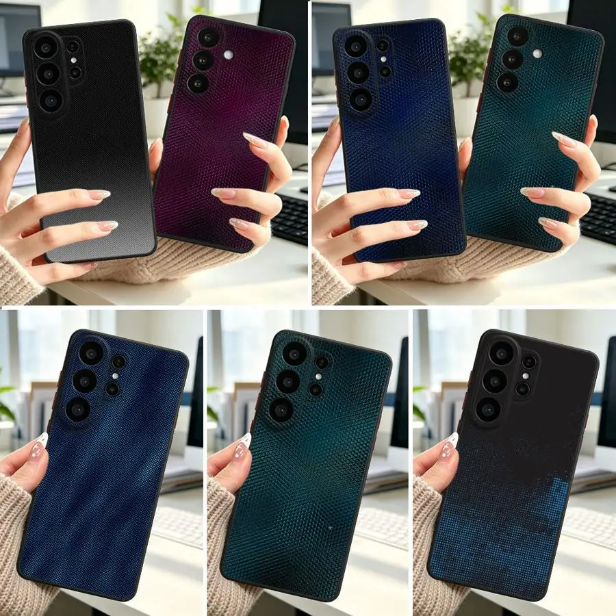 Pixel Texture Funda Back Phone Cover Case for Samsung Galaxy S26 S22 S23 FE Note 20 Ultra 10+ S24 Plus S25 Ultra S20 FE S21