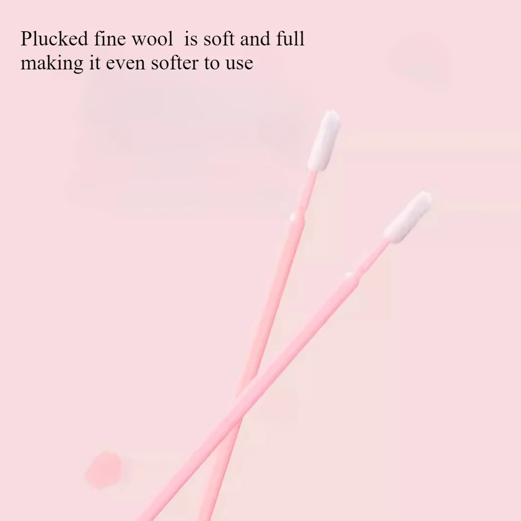 100 teile/losEinweg Baumwolle Weiche Tupfer Wimpern Verlängerung Microbrush Applikatoren Individuelle Mascara Micro Pinsel Stick