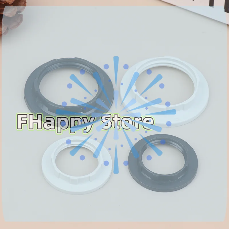 10Pcs E14 E27 Threaded Lamp Socket Rings Pack Black White E12 E26 Lock Lamp Shade Rings For Standard Base Lamp Holder