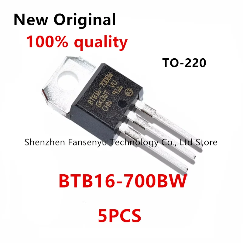 (5개)100% 새 BTB16-700BW TO-220 칩셋