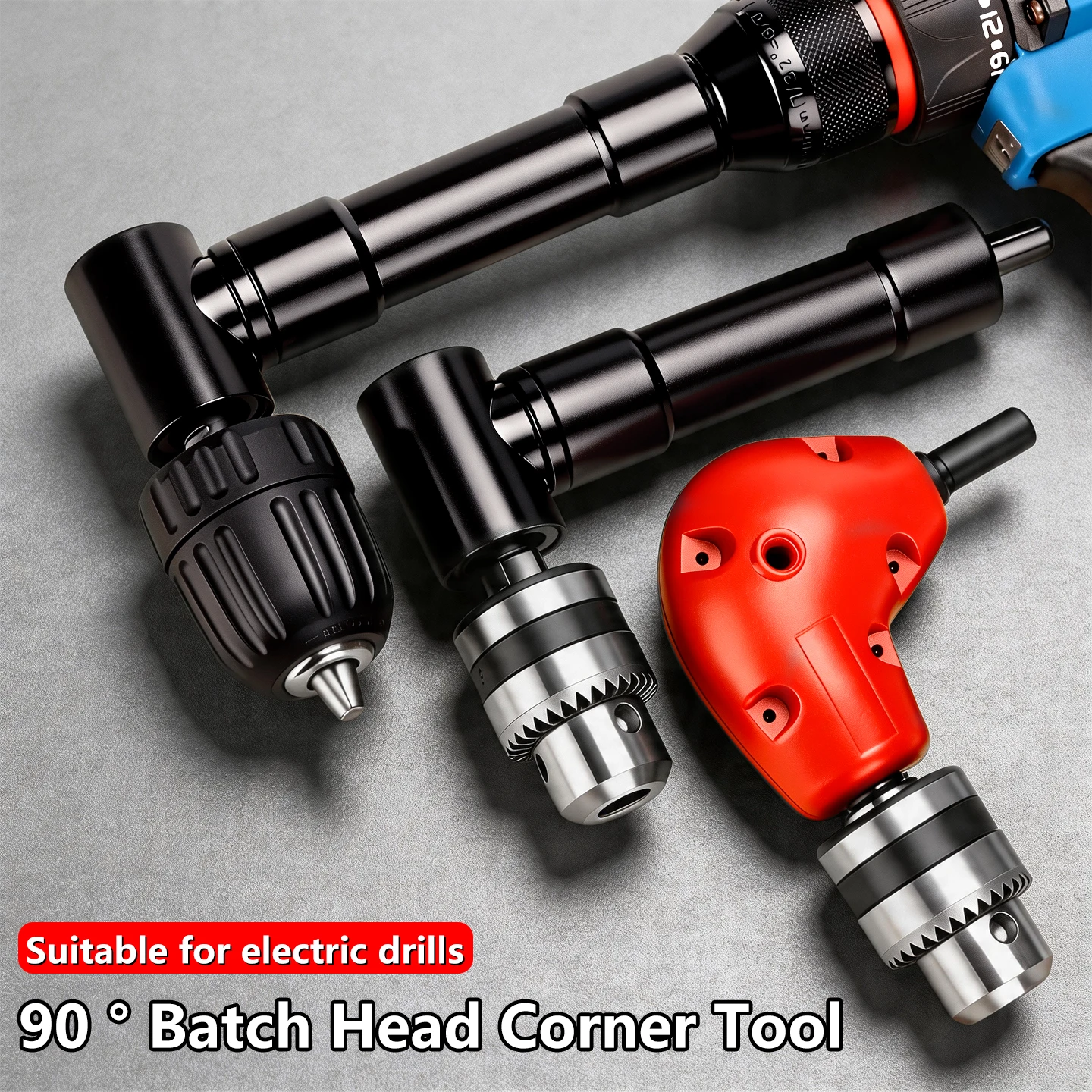 90° 105 Degree Right Angle Drill Adapter Flexible Shaft 1/4