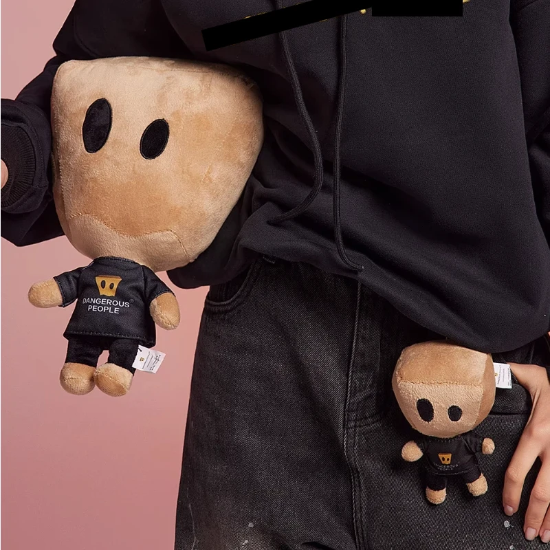 

Cute DSP Paper Bag Boy Plush Toy Flower Embroidered Stuffed Doll Soft Plushie Keychain Gift For Fans Friends Birthday Present