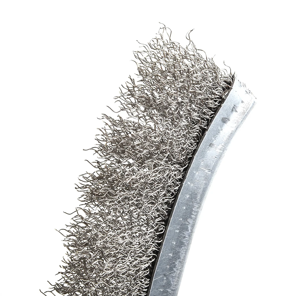 Steel Brush Wire Cleaning For Hand Metal Prep Rust Stainless Workshop Red+Silver Removal High quality Practical