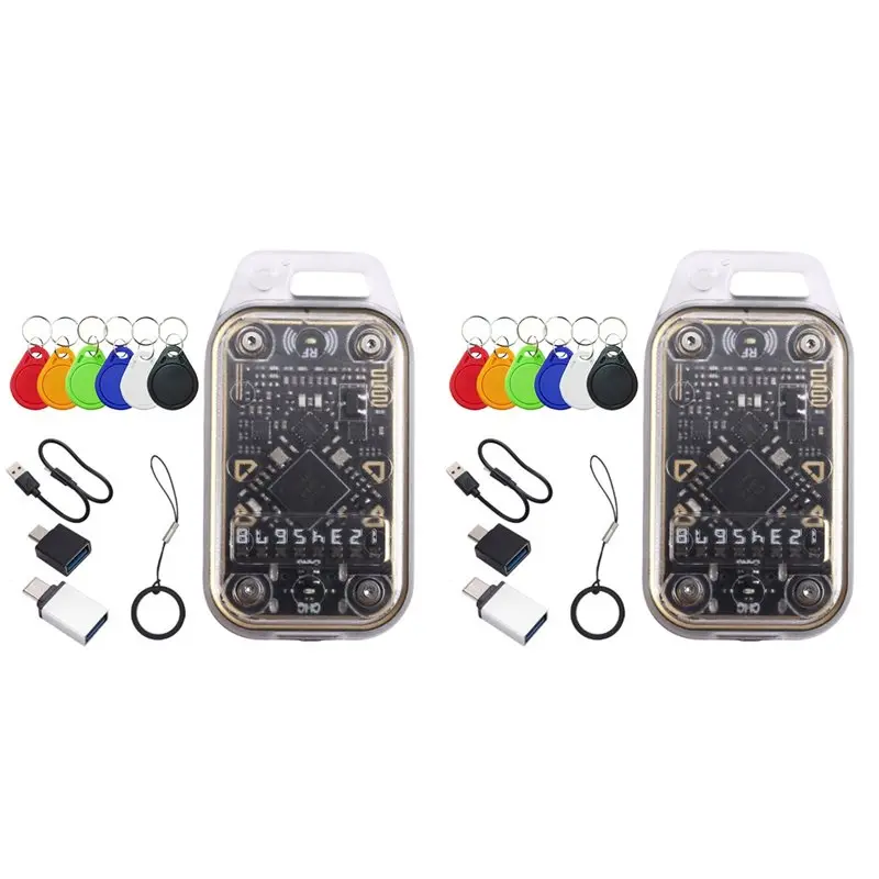 B44C 2X Chameleon V2.0 RFID Smart Chip Reader Emulator NFC 125K 13.56Mhz Card Decode+6XUID Keychain Chameleon Ultra