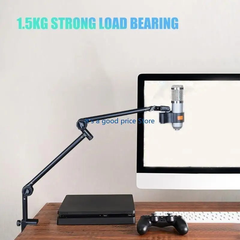  Universal Microphone Desk Arm Tabletop Microphone Holder for Online Meetings
