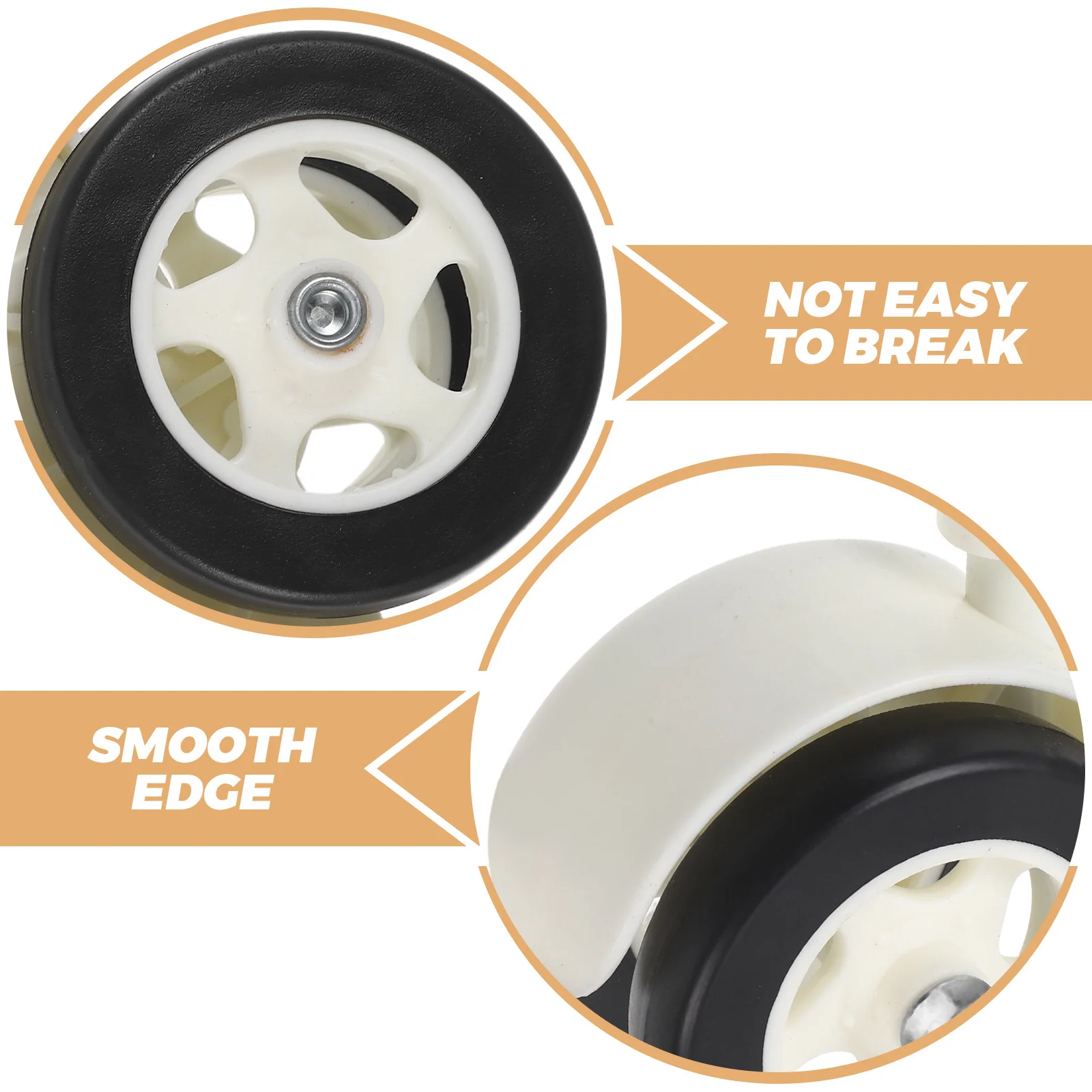 4 قطعة ملحقات عجلة عربة الأطفال إطارات عجلات عالمية صامتة أداء بلاستيكي متين مرونة 360 درجة سهلة