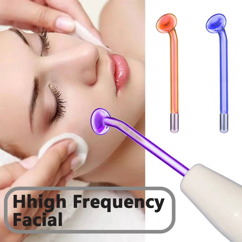 High Frequency Facial Machine Device Ray Remover Wrinkles Acne Tool Skin Beauty Spa Electrotherapy Tube Wand Glass