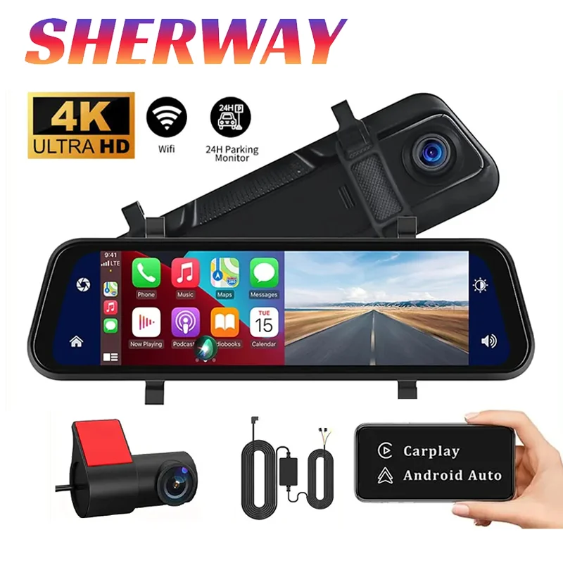 4K Mirror Dash Cam 9.66