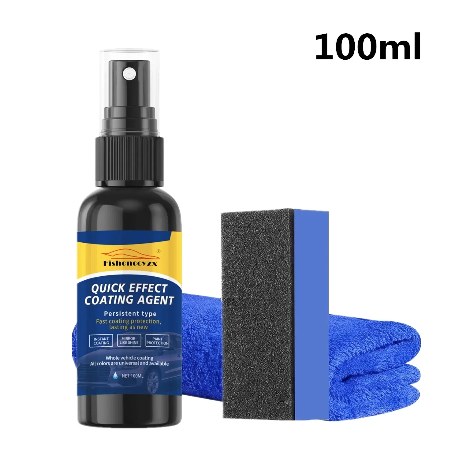 Autocoating spray, snelwerkende coating, autowas, krasverwijderaar, coating spray, oliefilm-emulsie, glasreiniger
