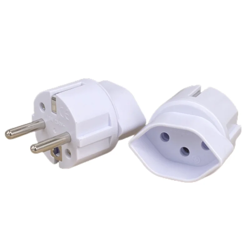 France Plug Adapter, Ultra Compact Light Weight - Swiss to Russia, South Korea Travel Adaptor Plug - Type E/F