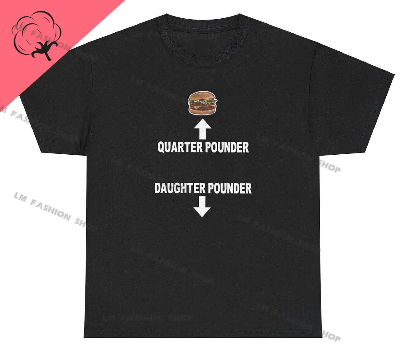 Quarter Pounder Daughter Graphic TShirts Men's Clothing Short Sleeve Tops Cotton Tees Women's Printed T-Shirt