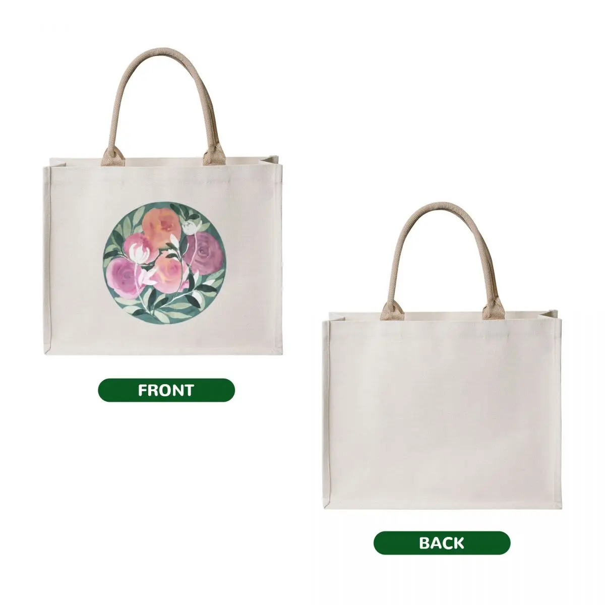 Peonies Circle Tote Bag female bag tote bag Women's shopper