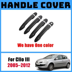 Exterior Outer Door Handle Auto Door Handle Cover For Renault Euro Clio Lutecia 3 MK3 2005-2012 Protective Accessories Stickers