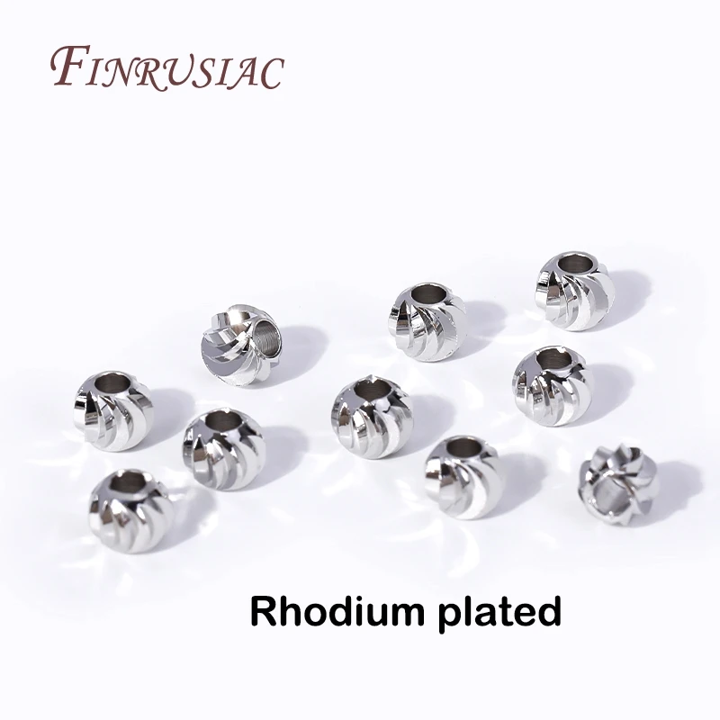 18K vergoldete Abstandsperle zur Schmuckherstellung, 2,5–6 mm Perlentrenner, dekorative Perlen für Armbänder, DIY-Zubehör im Großhandel