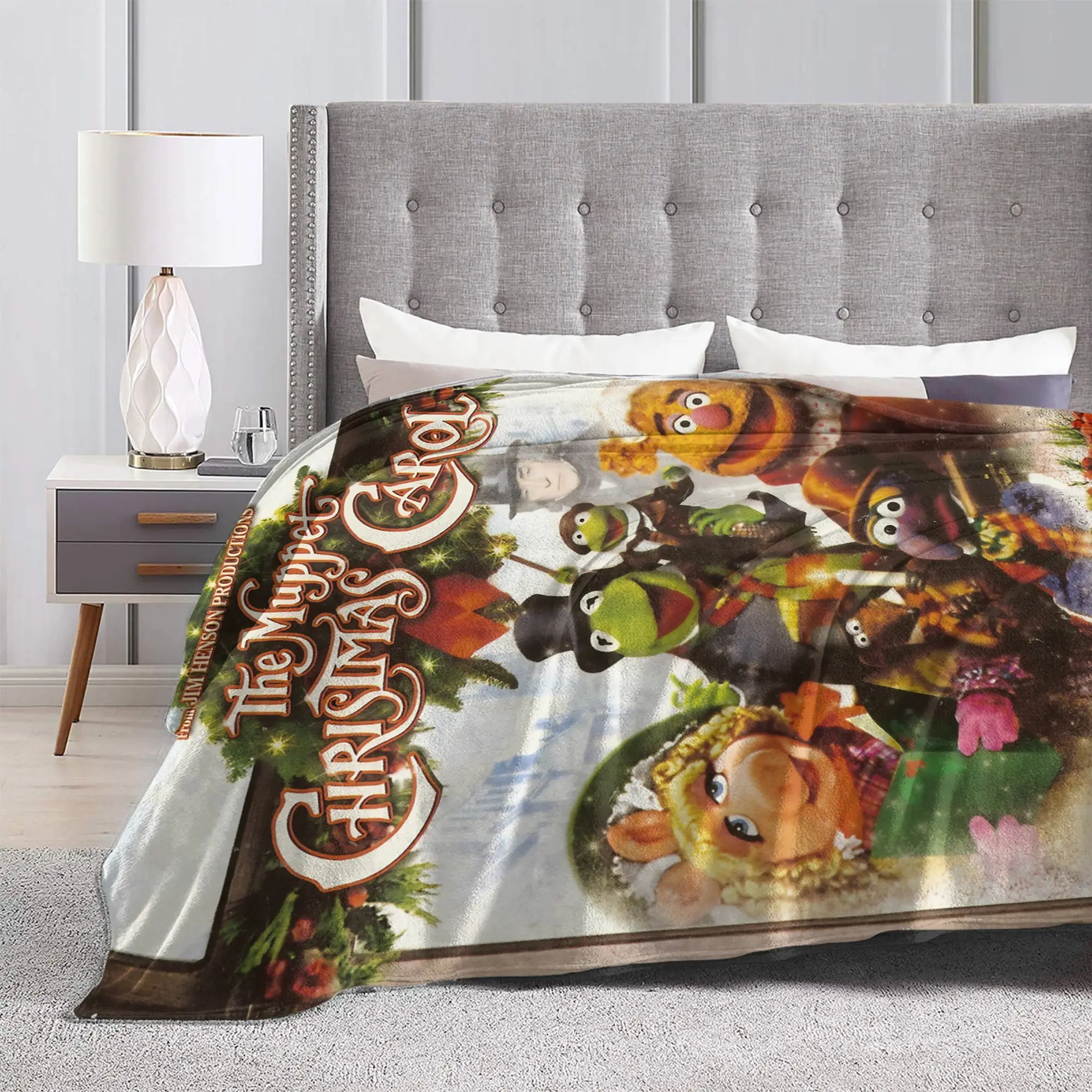 Muppet عيد الميلاد كارول بطانية قطيفة الفتيات الفتيان الفانيلا رمي بطانية للمنزل ديكور لينة مخصص المفرش هدية عيد ميلاد