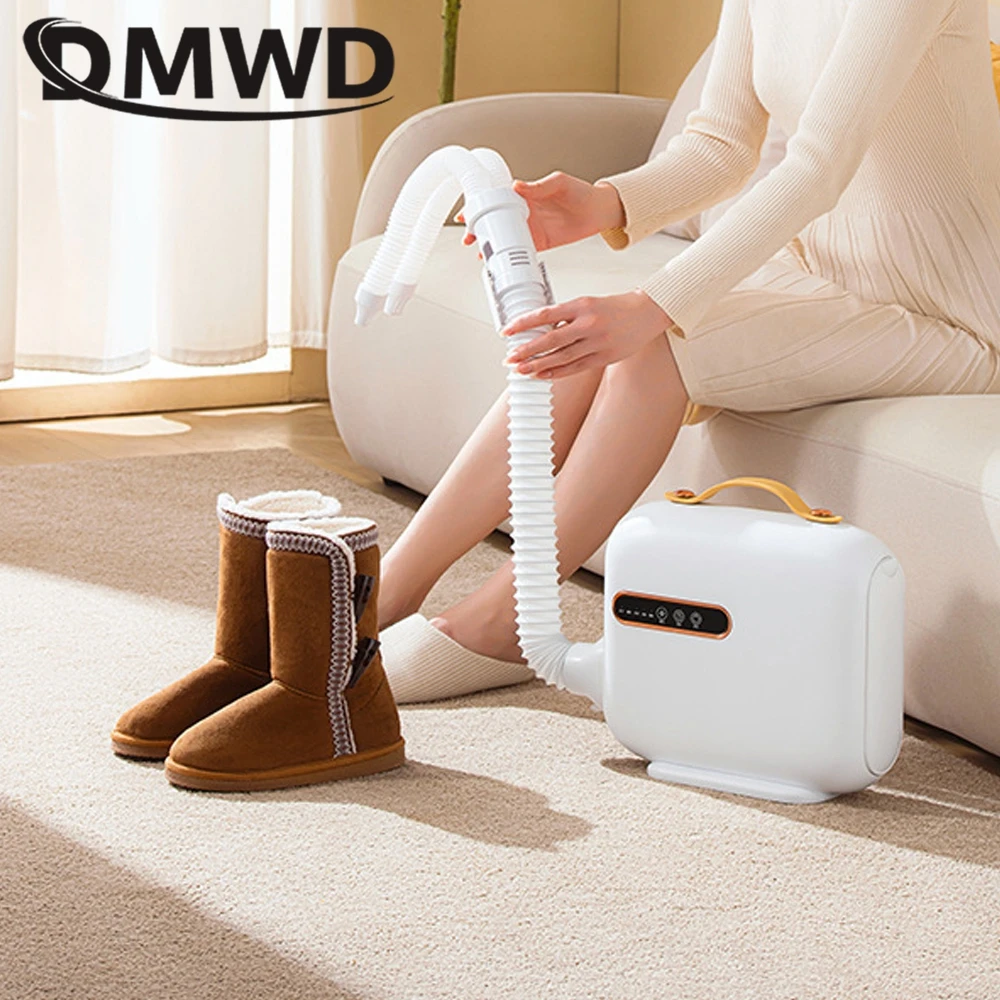 DMWD 500W Household Clothes Dryer Quilt Warmer Portable Shoes Drying Machine Electric Fan Heater Fast Heating Blower 220V