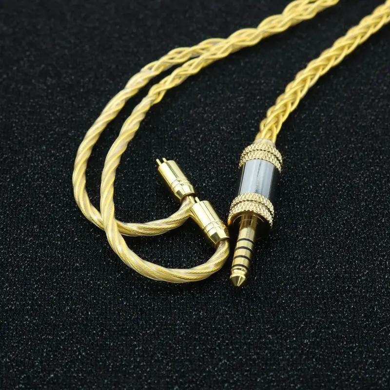 XINHS G28 cable de actualización de auriculares chapado en oro de cobre de cristal único de 8 núcleos